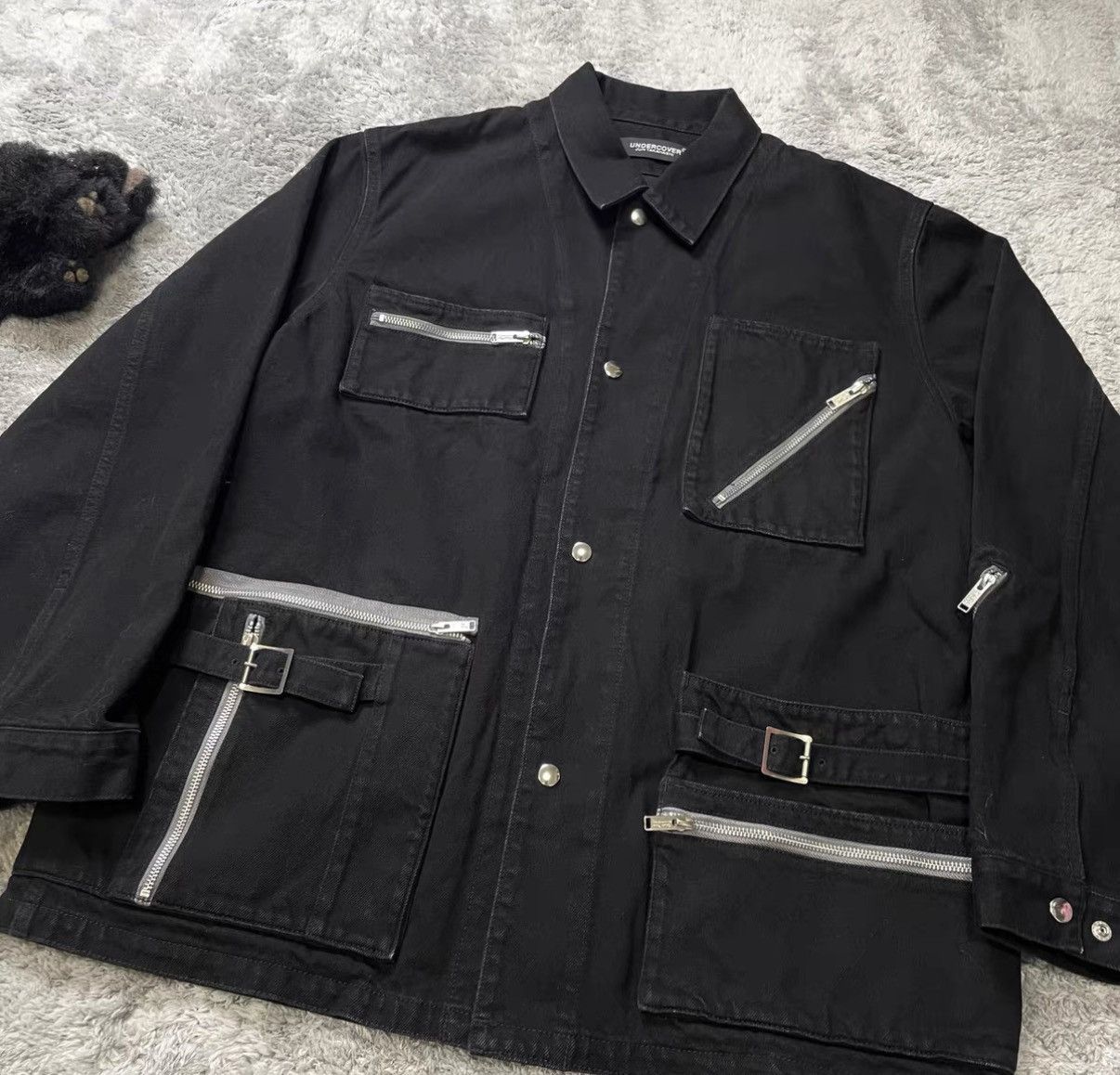 Undercover Black Utility Jacket with Pockets and Zippers Size US L / EU 52-54 / 3 - 2 Thumbnail