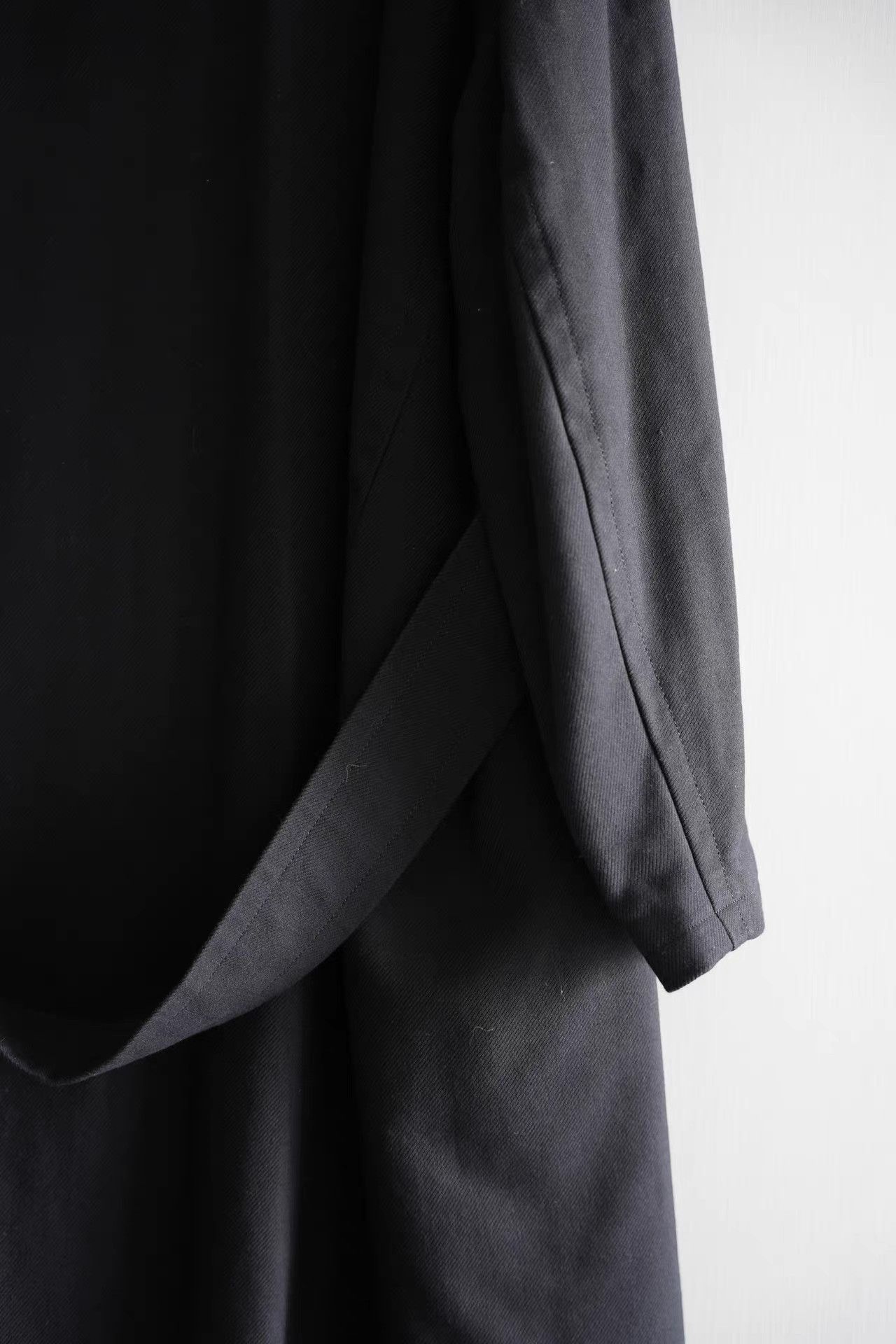 Yohji Yamamoto Black Long Button-Front Coat Size US M / EU 48-50 / 2 - 5 Thumbnail