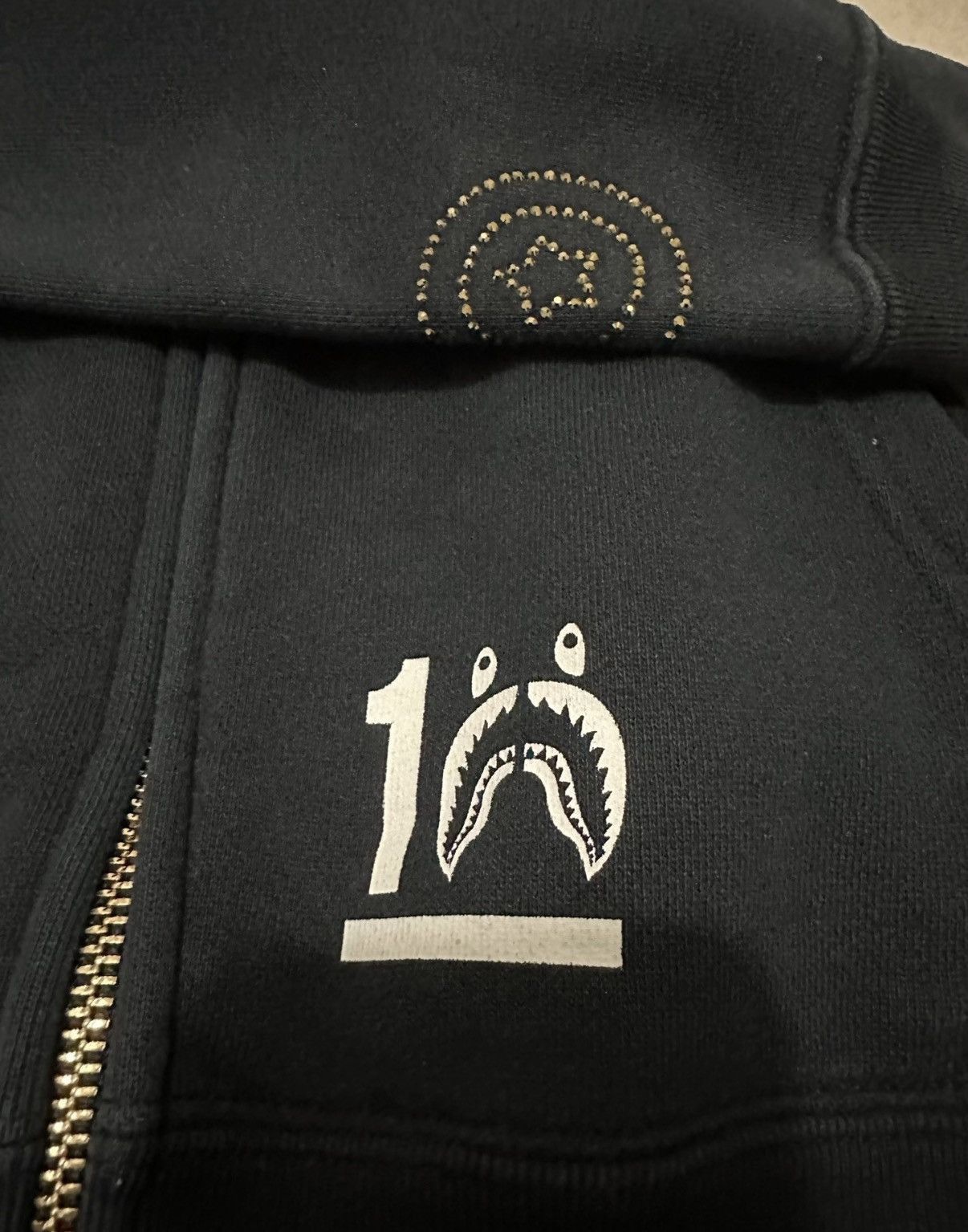 Bape Black Camo Shark Hoodie with Zip Front Size US M / EU 48-50 / 2 - 7 Thumbnail