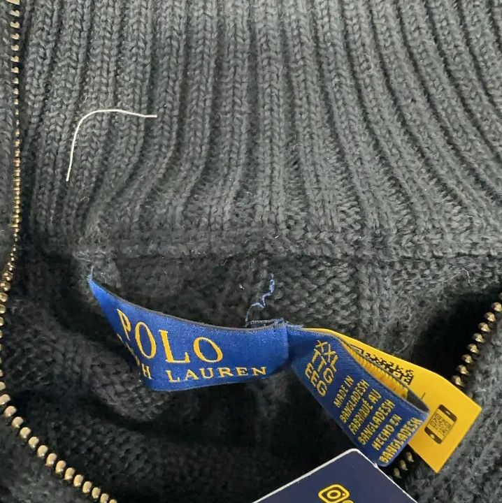 Polo Ralph Lauren Polo Ralph Lauren Men's Cable Knit Quarter-Zip Sweater Size US XXL / EU 58 / 5 - 6 Thumbnail