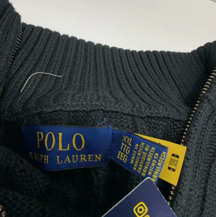 Polo Ralph Lauren Polo Ralph Lauren Men's Cable Knit Quarter-Zip Sweater Size US XXL / EU 58 / 5 - 5 Thumbnail