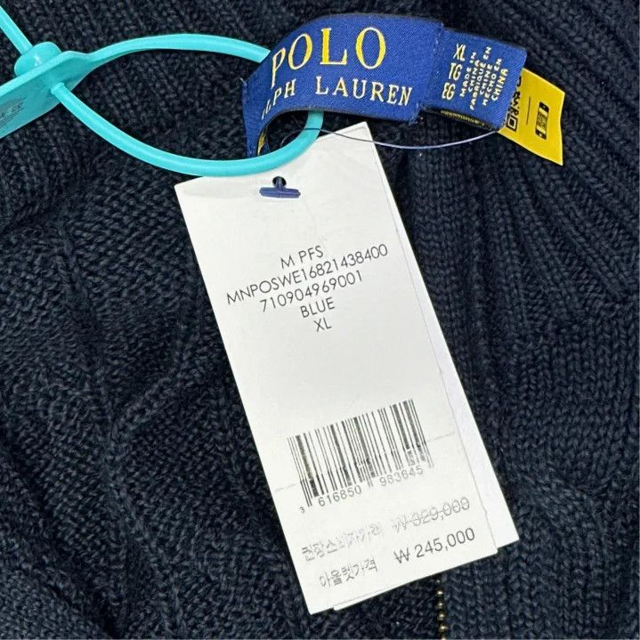 Polo Ralph Lauren Polo Ralph Lauren Men's Blue Cable-Knit Sweater Size US XL / EU 56 / 4 - 3 Thumbnail
