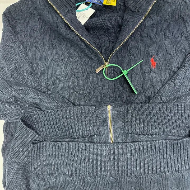 Polo Ralph Lauren Polo Ralph Lauren Men's Blue Cable-Knit Sweater Size US XL / EU 56 / 4 - 7 Thumbnail