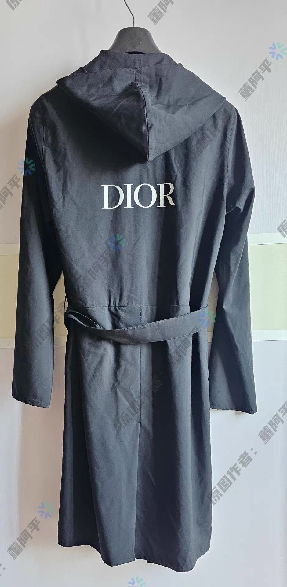Dior Black Belted Long Sleeve Hooded Coat Size US M / EU 48-50 / 2 - 3 Thumbnail