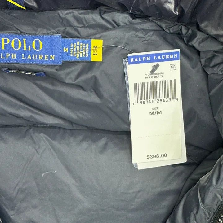 Polo Ralph Lauren Polo Ralph Lauren Men's Black Fitted Down Jacket Size US M / EU 48-50 / 2 - 2 Thumbnail