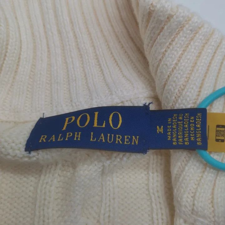 Polo Ralph Lauren Polo Ralph Lauren Men's White Embroidered Knit Sweater Size US M / EU 48-50 / 2 - 2 Thumbnail