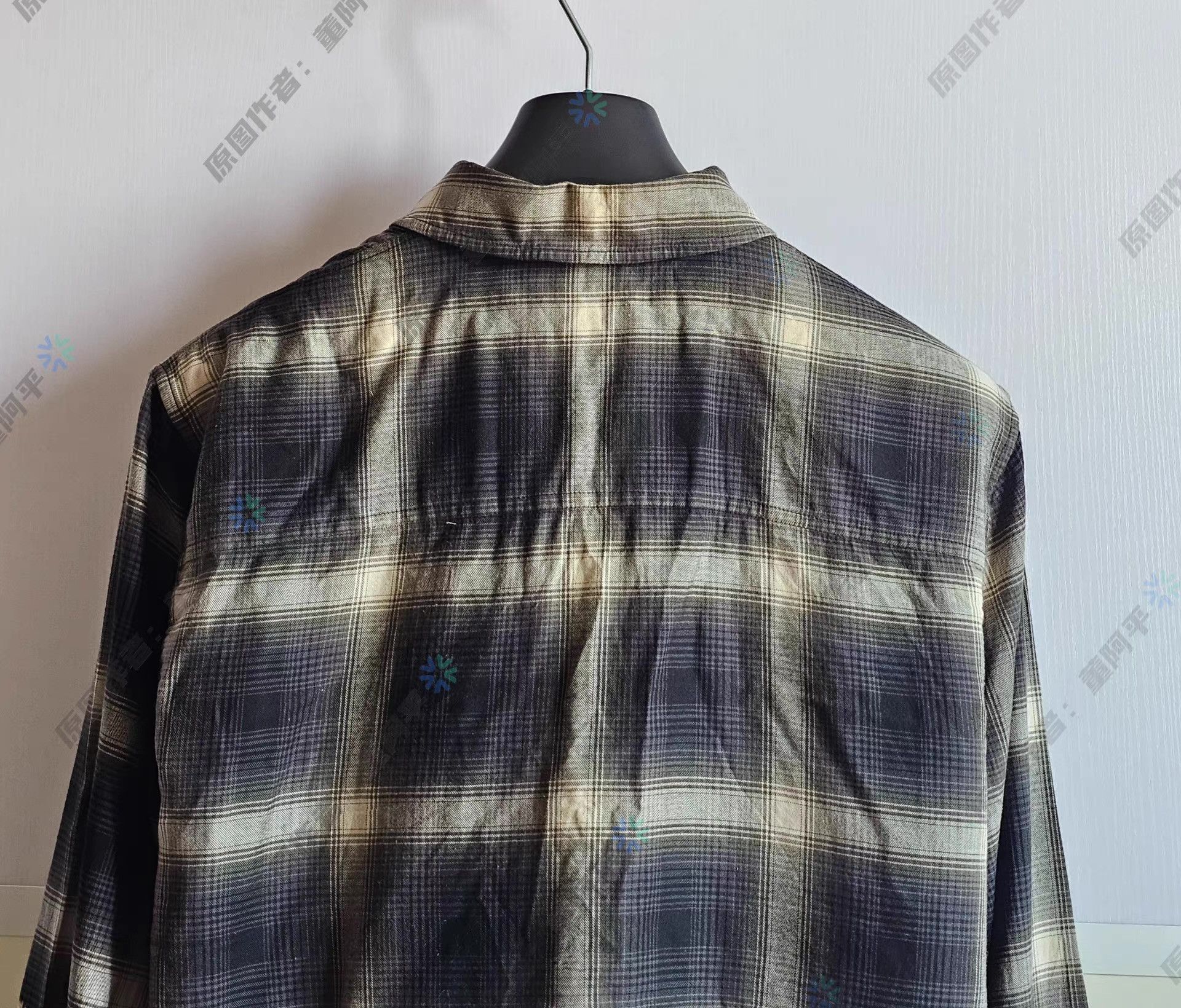 Amiri Multi Plaid Dip-Dye Long Sleeve Button-Up Shirt Size US L / EU 52-54 / 3 - 4 Thumbnail