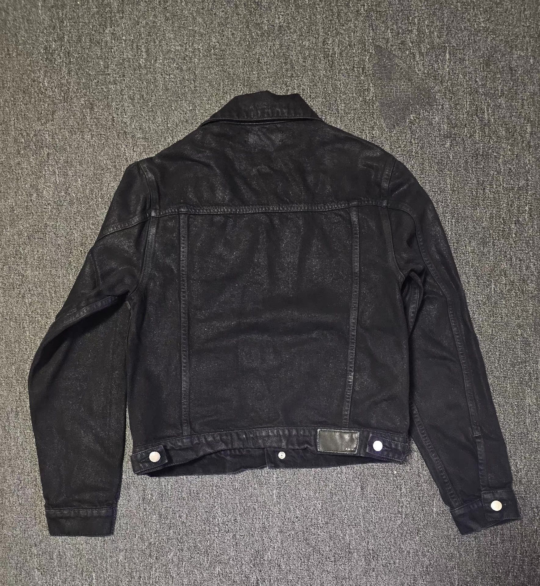 Amiri Black Denim Jacket with Distressed Details Size US M / EU 48-50 / 2 - 6 Thumbnail
