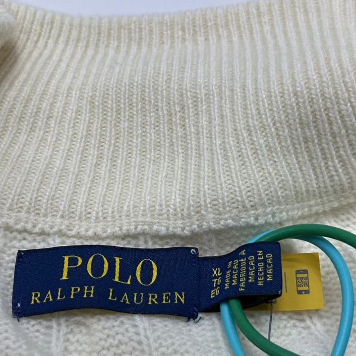 Polo Ralph Lauren Polo Ralph Lauren Men's Cream Cable Knit Sweater Size US XL / EU 56 / 4 - 4 Thumbnail