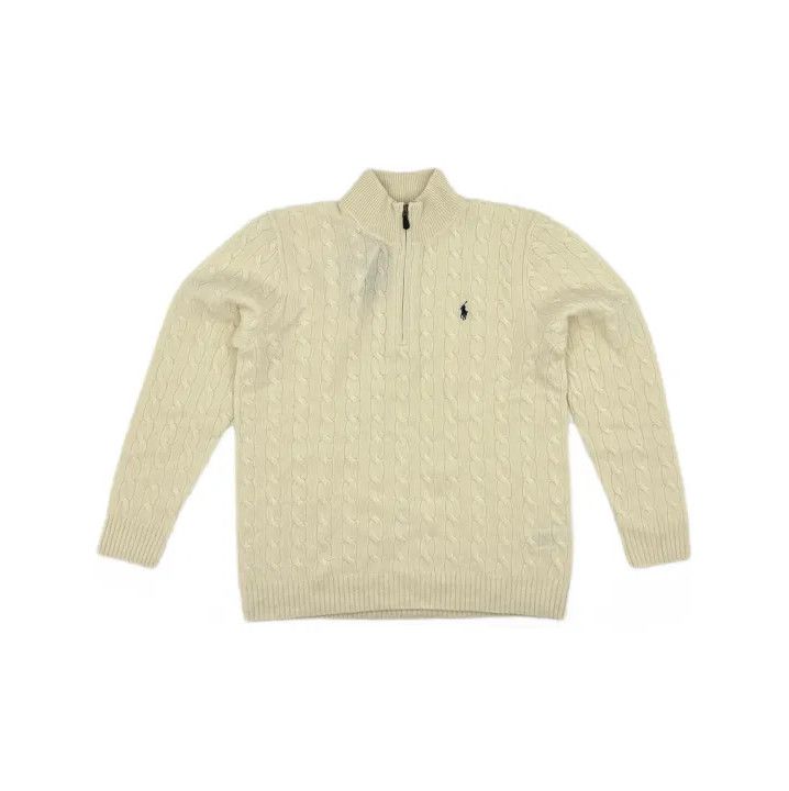 Polo Ralph Lauren Polo Ralph Lauren FW24 Cream Cable-Knit Sweater Size US XL / EU 56 / 4 - 2 Thumbnail