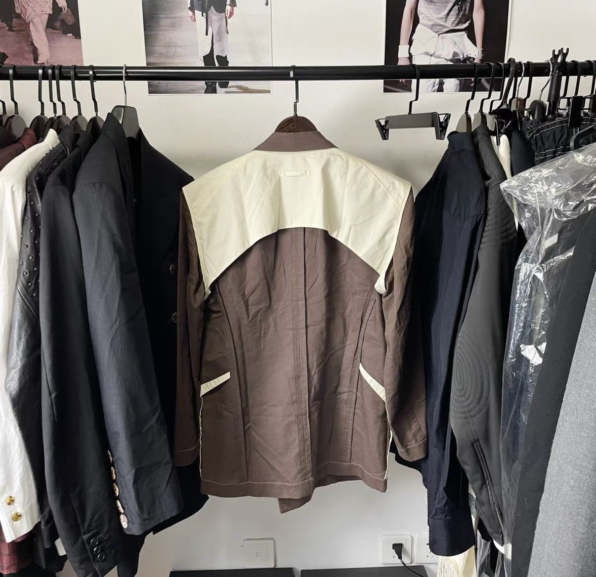 Jean Paul Gaultier Brown Color Block Double Breasted Light Jacket Size US M / EU 48-50 / 2 - 4 Thumbnail