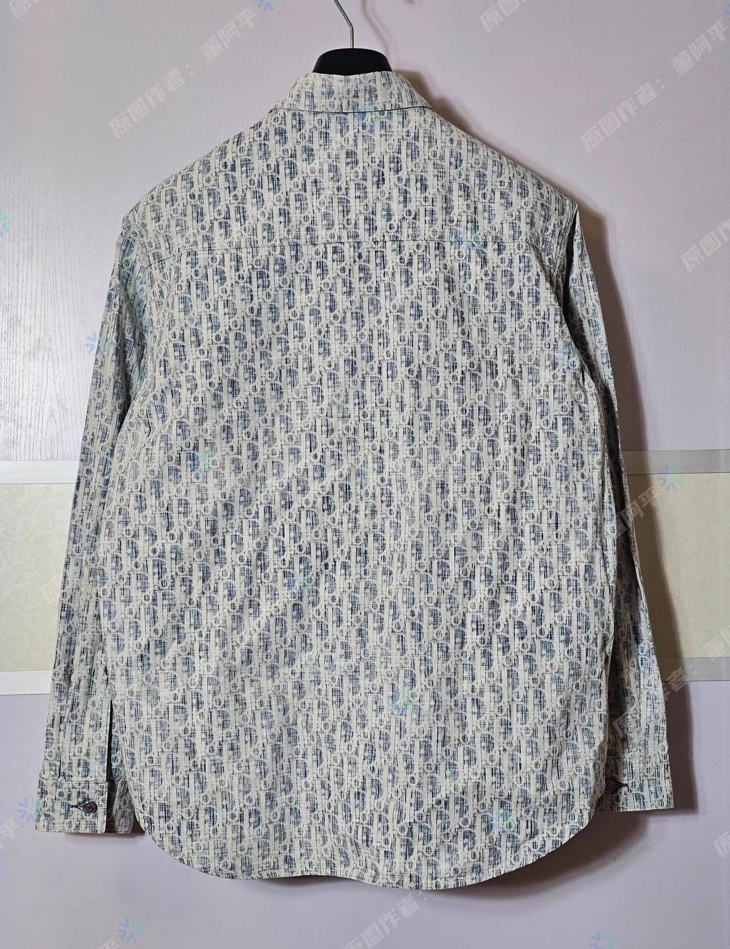 Dior Blue Patterned Long-Sleeve Button-Up Shirt Size US L / EU 52-54 / 3 - 3 Thumbnail