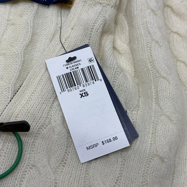 Polo Ralph Lauren Polo Ralph Lauren Men's Cream Half-Zip Sweater Size US XS / EU 42 / 0 - 3 Thumbnail