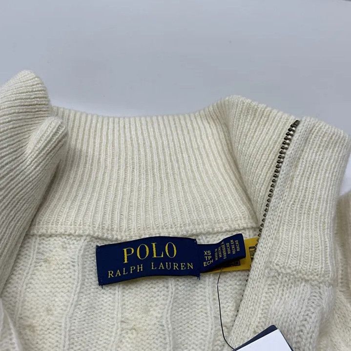Polo Ralph Lauren Polo Ralph Lauren Men's Cream Half-Zip Sweater Size US XS / EU 42 / 0 - 2 Thumbnail