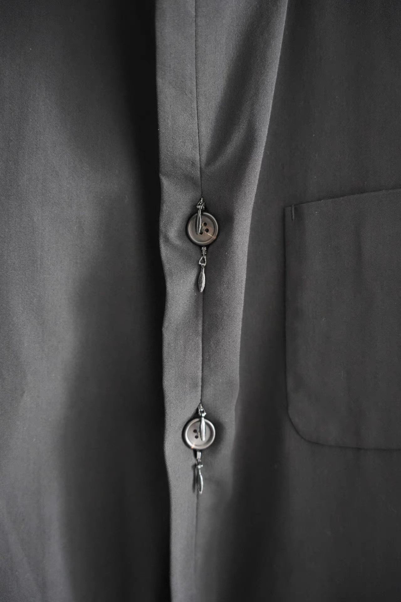 Yohji Yamamoto Black Single-Breasted Blazer Size US M / EU 48-50 / 2 - 4 Thumbnail