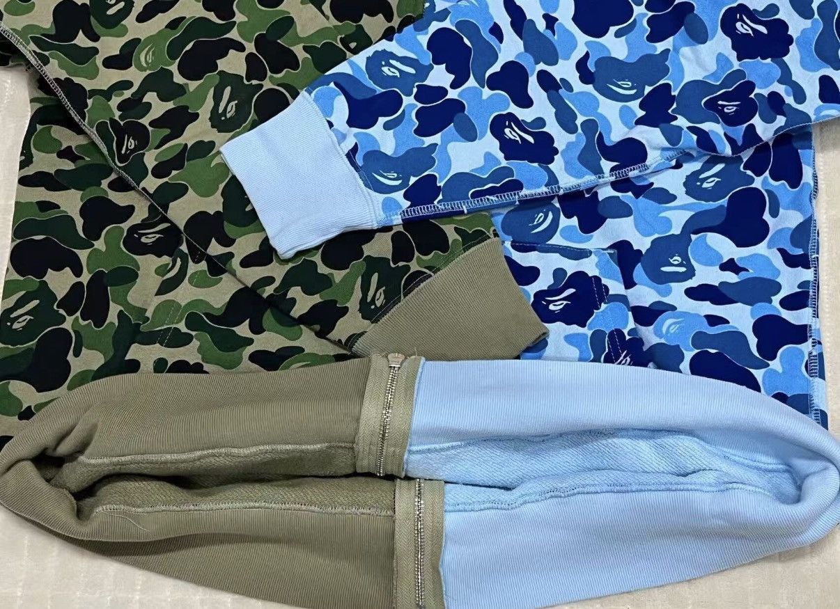 Bape Green XL Camo Shark Split Hoodie Size US XL / EU 56 / 4 - 7 Thumbnail