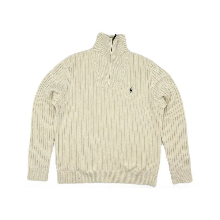 Polo Ralph Lauren Polo Ralph Lauren Ribbed Half-Zip Long-Sleeve Sweater Size US XL / EU 56 / 4 - 2 Thumbnail
