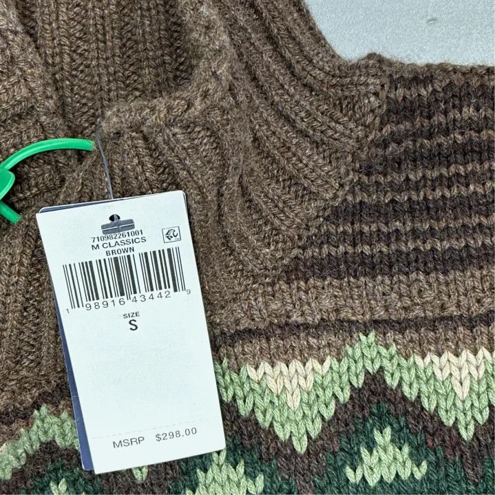 Polo Ralph Lauren Polo Ralph Lauren Geometric Cotton Blend Pullover Sweater Size US S / EU 44-46 / 1 - 2 Thumbnail