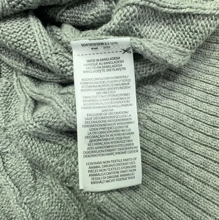 Polo Ralph Lauren Polo Ralph Lauren Gray Cable-Knit Quarter-Zip Sweater Size US XXL / EU 58 / 5 - 6 Thumbnail