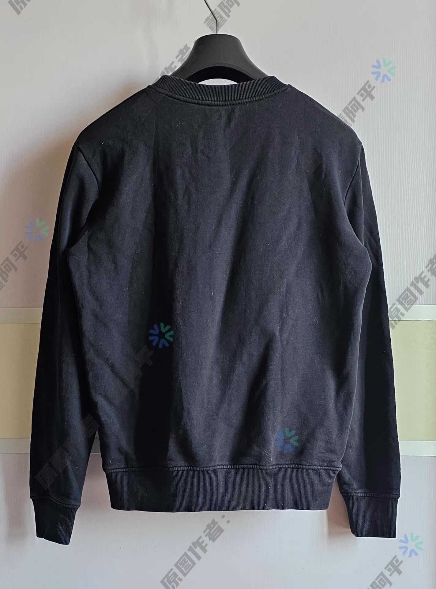 Balmain Black Crewneck Sweatshirt with Paris Print Size US M / EU 48-50 / 2 - 2 Thumbnail