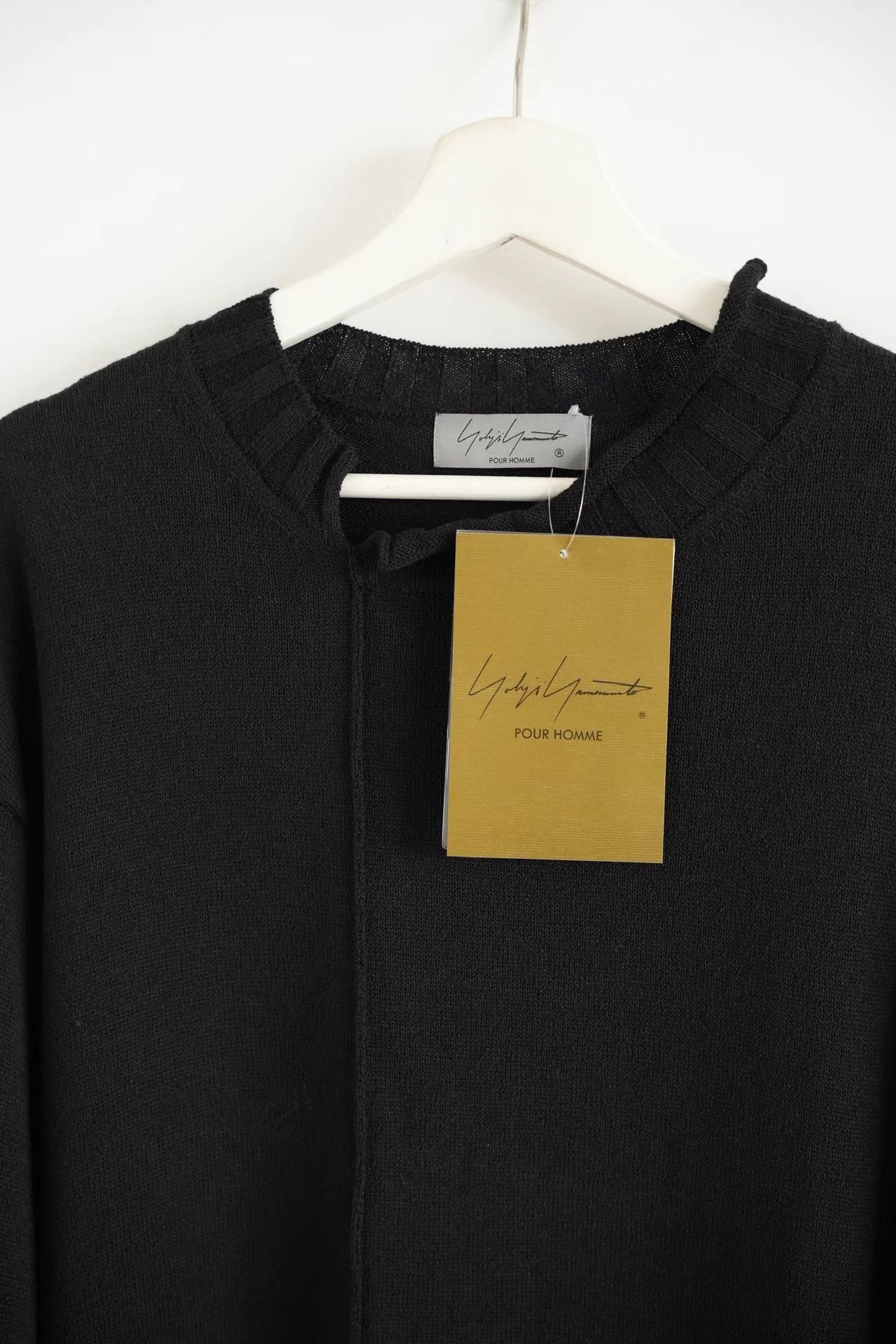 Yohji Yamamoto Black Long-Sleeve Sweatshirt Size US L / EU 52-54 / 3 - 3 Thumbnail