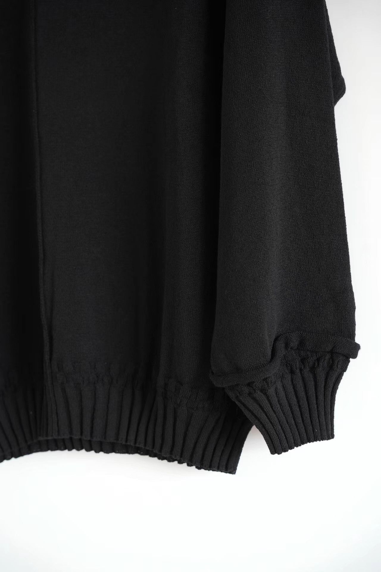 Yohji Yamamoto Black Long-Sleeve Sweatshirt Size US L / EU 52-54 / 3 - 5 Thumbnail
