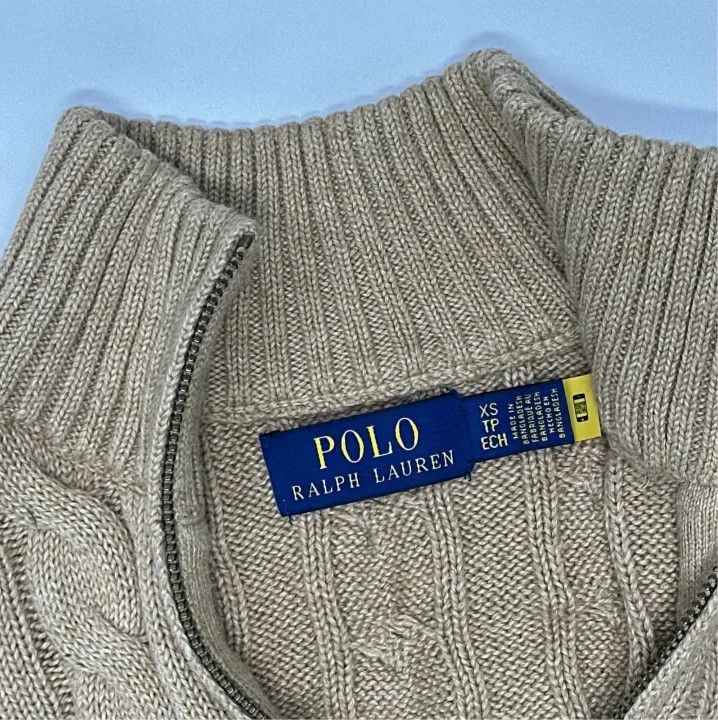 Polo Ralph Lauren Polo Ralph Lauren FW22 Men's Cable-Knit Half-Zip Sweater Size US XS / EU 42 / 0 - 3 Thumbnail