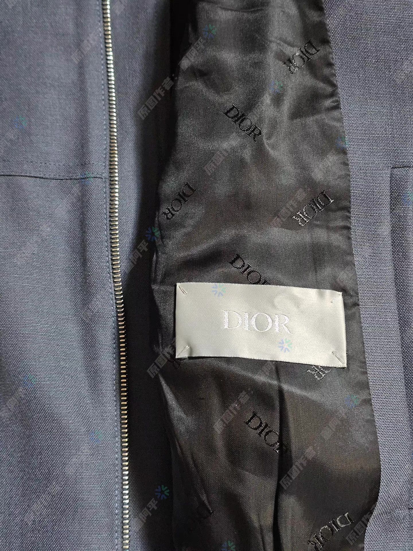 Dior Gray Short-Sleeve Zip-Front Jacket Size M Size US M / EU 48-50 / 2 - 5 Thumbnail
