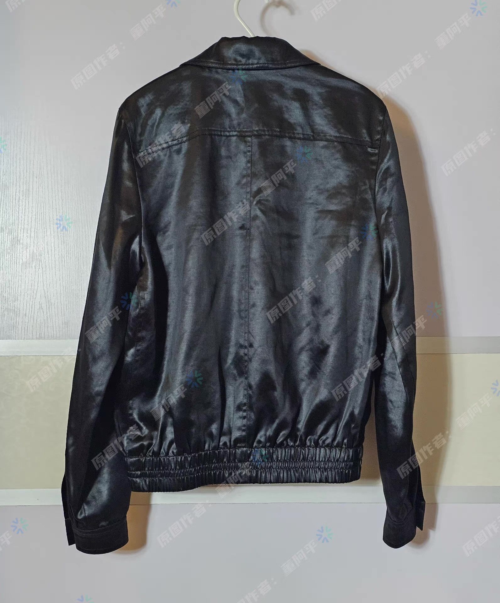 Saint Laurent Paris Black Satin Bomber Jacket with Zip Front & Pockets Size US S / EU 44-46 / 1 - 3 Thumbnail