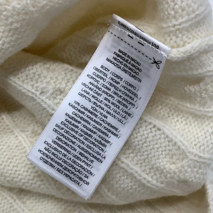 Polo Ralph Lauren Polo Ralph Lauren FW24 Men's Cream Cable-Knit Sweater Size US S / EU 44-46 / 1 - 4 Thumbnail