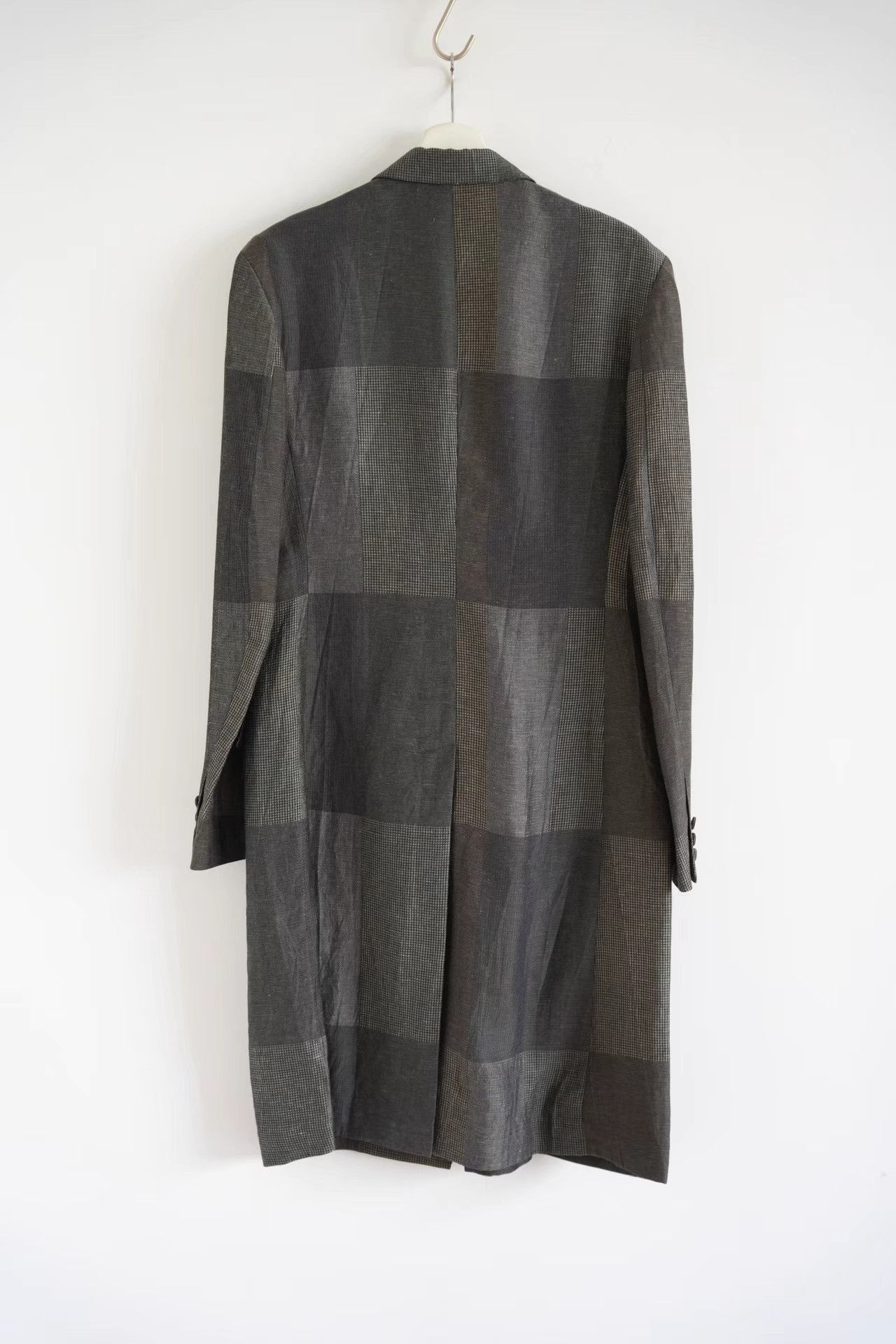 Yohji Yamamoto Gray Plaid Long Coat Size M Size US M / EU 48-50 / 2 - 2 Thumbnail