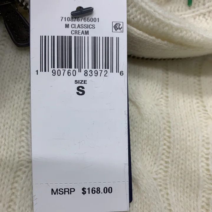 Polo Ralph Lauren Polo Ralph Lauren Men's Cream Cable-Knit Sweater Size US S / EU 44-46 / 1 - 2 Thumbnail
