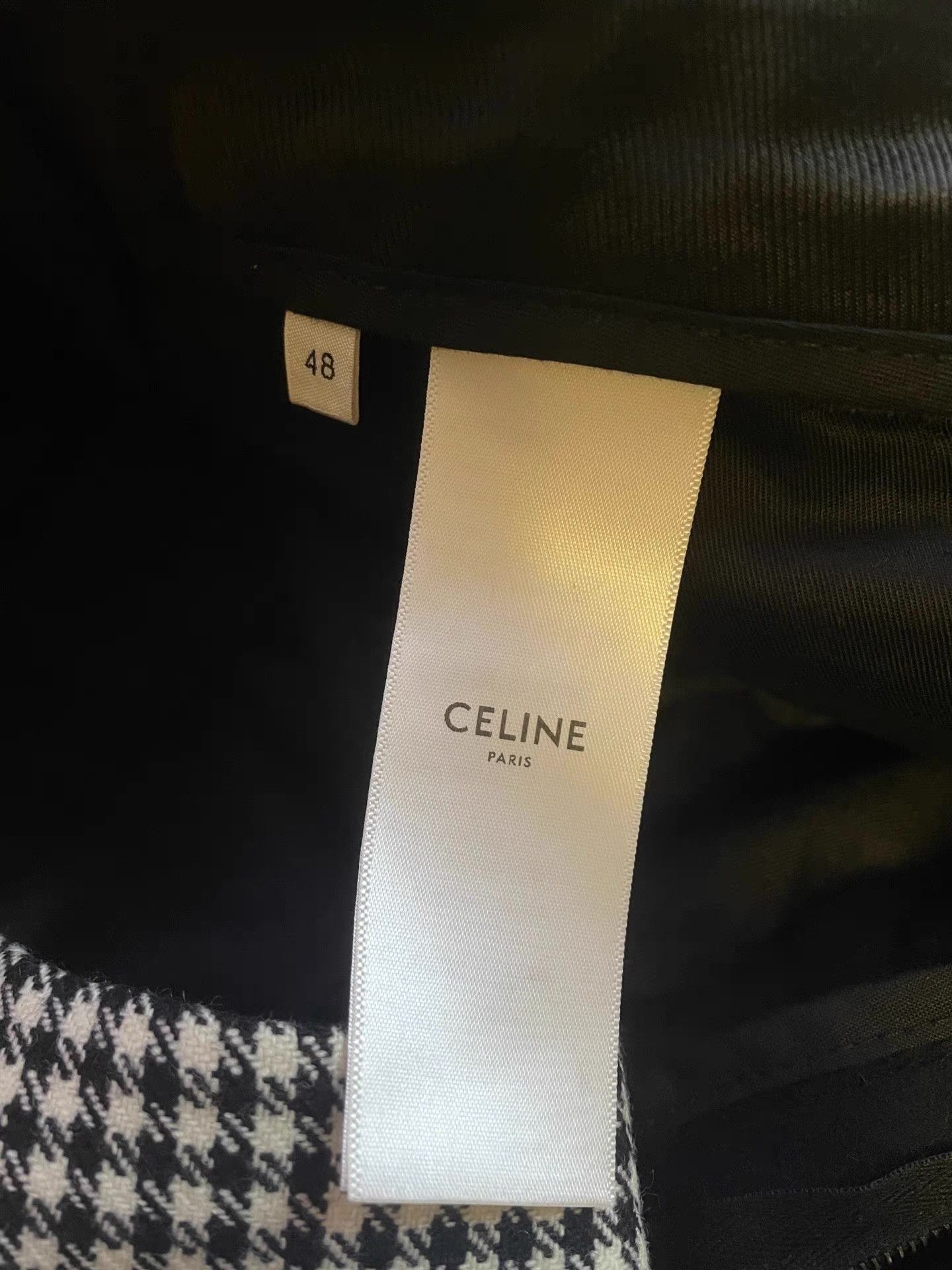 Celine Two-Tone Houndstooth & Solid Casual Pants Size US 32 / EU 48 - 5 Thumbnail