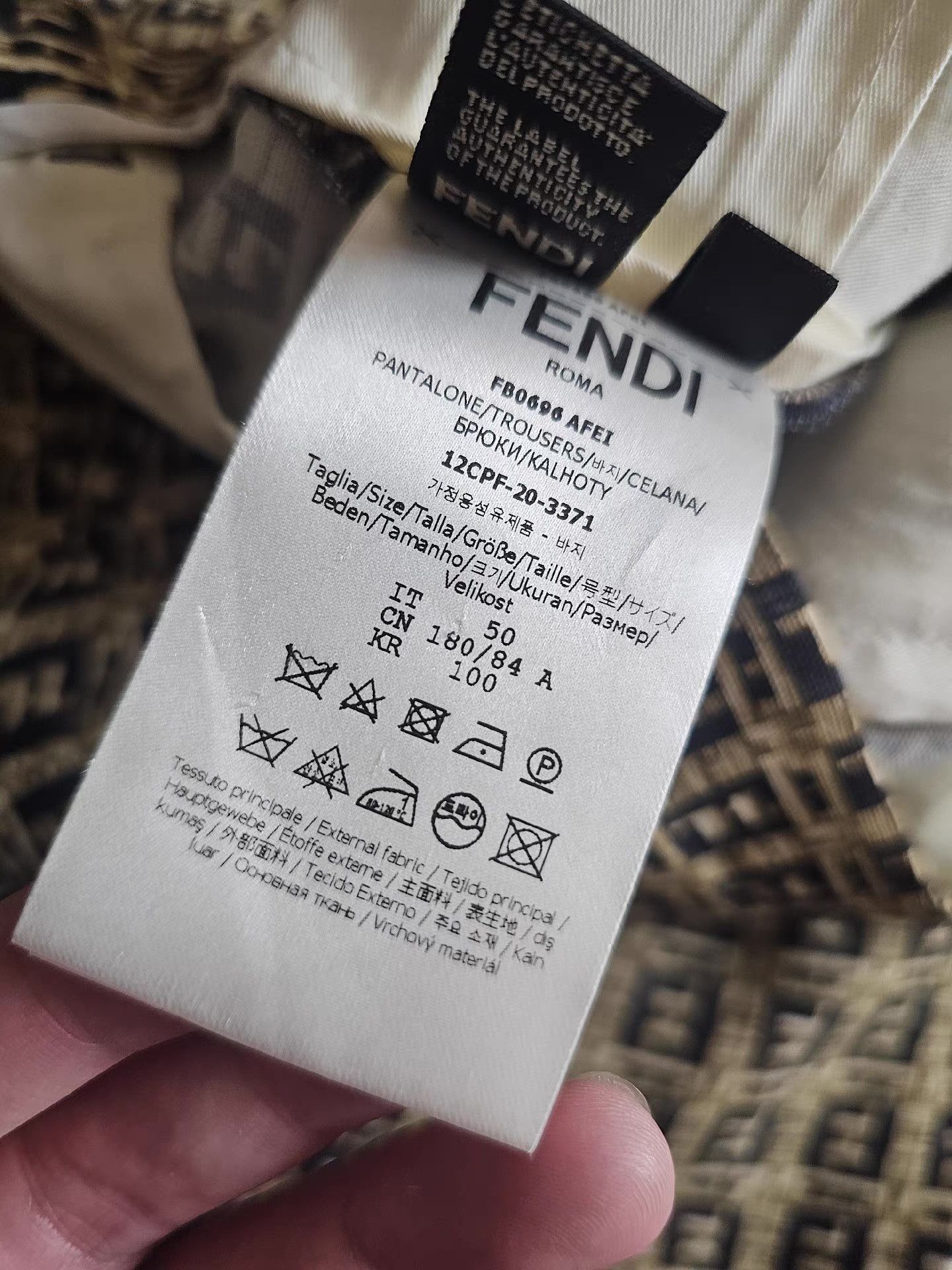 Fendi Yellow Patterned Casual Pants Size 34 Size US 34 / EU 50 - 6 Thumbnail