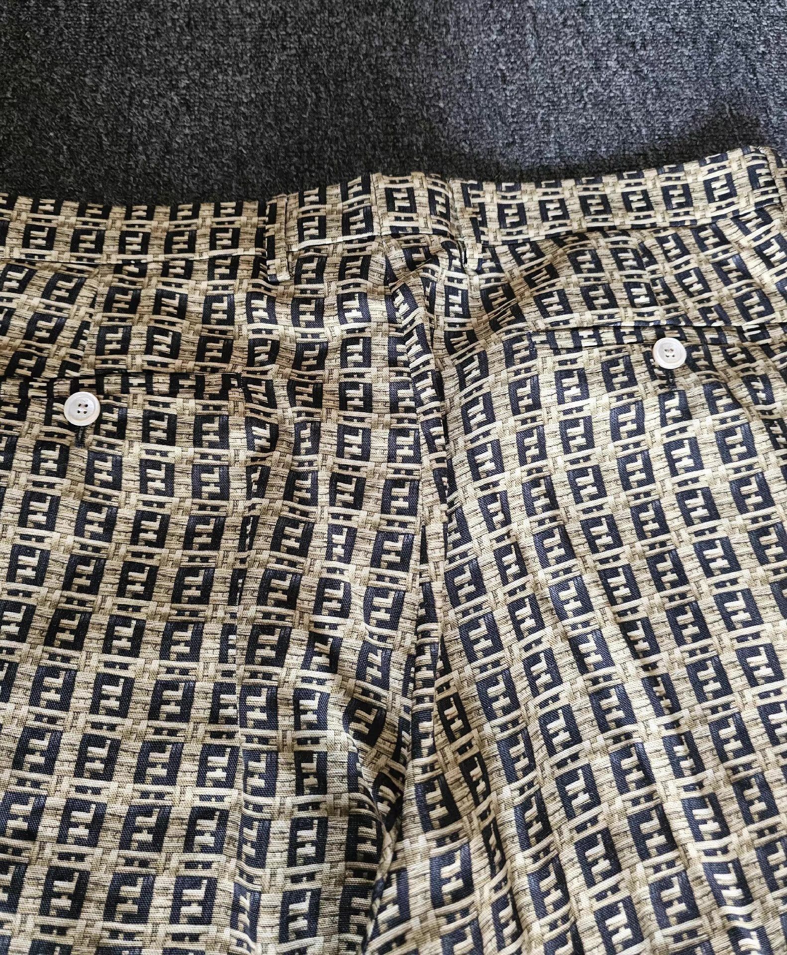 Fendi Yellow Patterned Casual Pants Size 34 Size US 34 / EU 50 - 3 Thumbnail