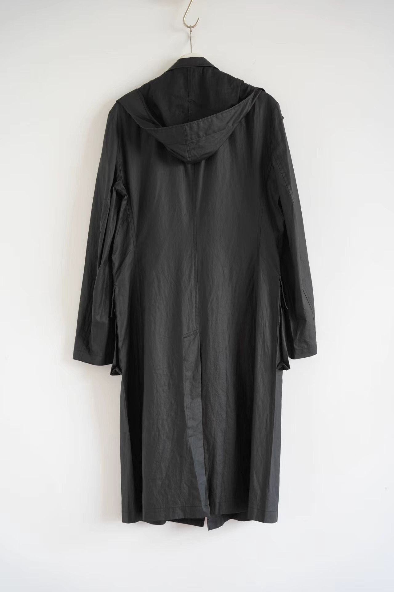 Yohji Yamamoto Black Long Buttoned Coat with Pockets Size US L / EU 52-54 / 3 - 2 Thumbnail