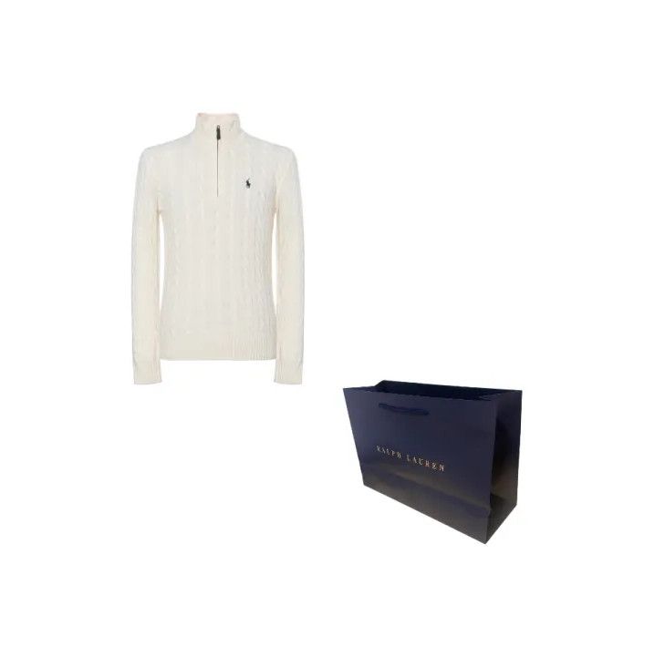 Polo Ralph Lauren Polo Ralph Lauren FW23 Cream Half-Zip Sweater Size US XL / EU 56 / 4 - 2 Thumbnail