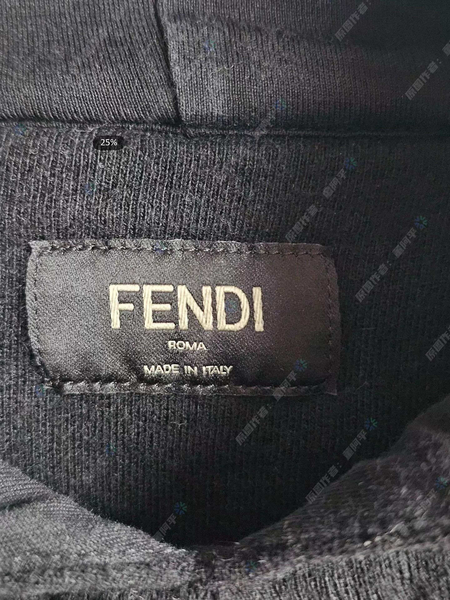 Fendi Black Hoodie with Side Stripe Design Size US M / EU 48-50 / 2 - 2 Thumbnail