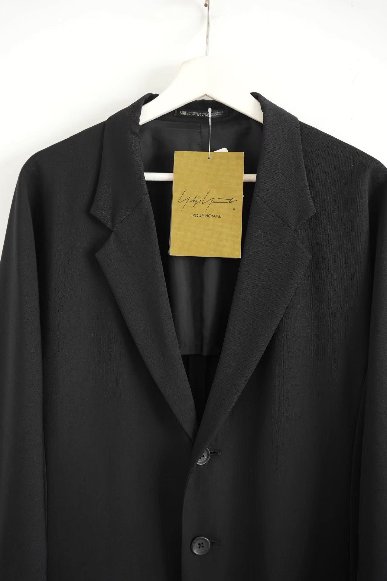 Yohji Yamamoto Black Long Coat with Button Closure Size US M / EU 48-50 / 2 - 3 Thumbnail