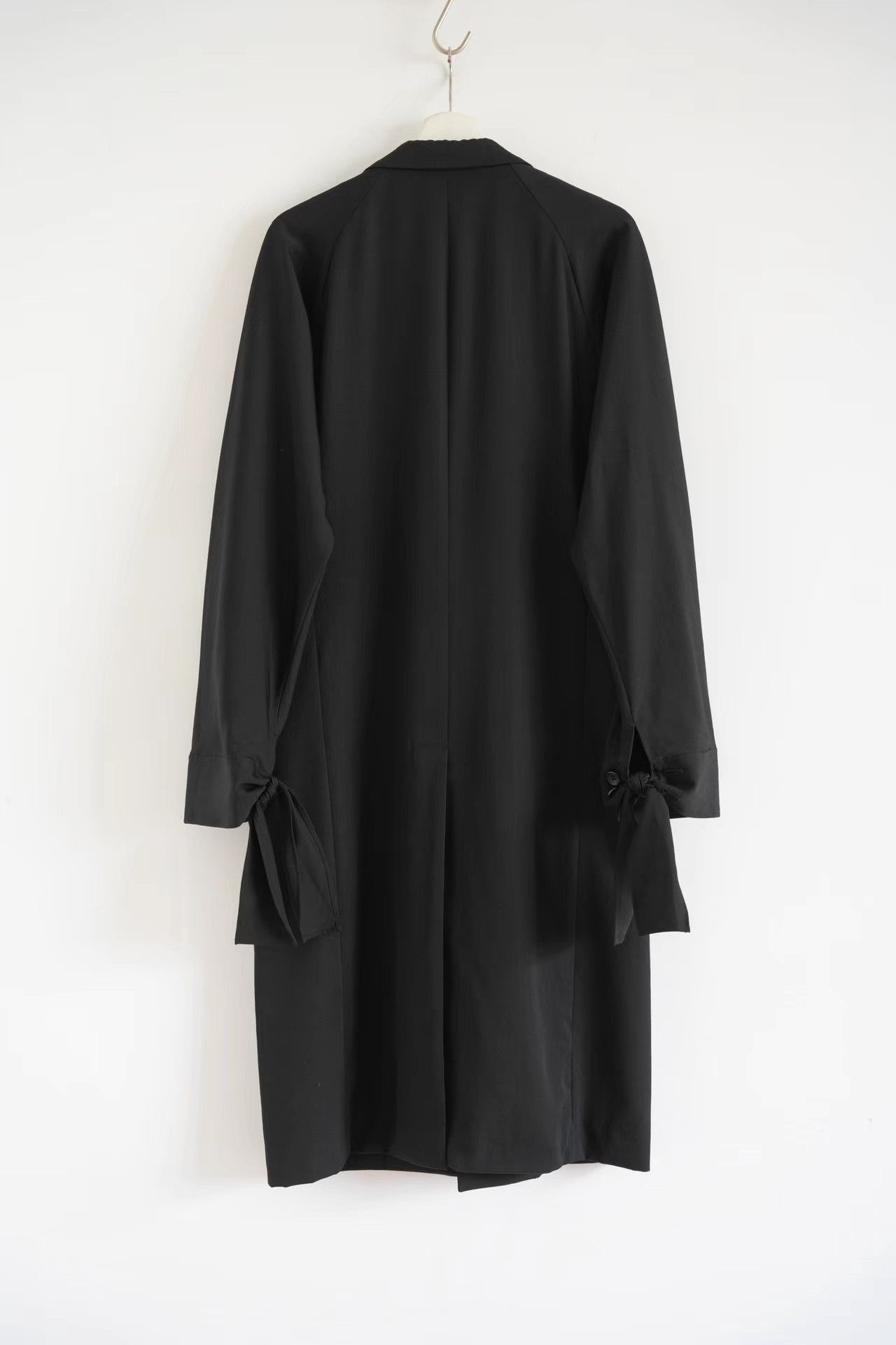 Yohji Yamamoto Black Long Coat with Button Closure Size US M / EU 48-50 / 2 - 2 Thumbnail