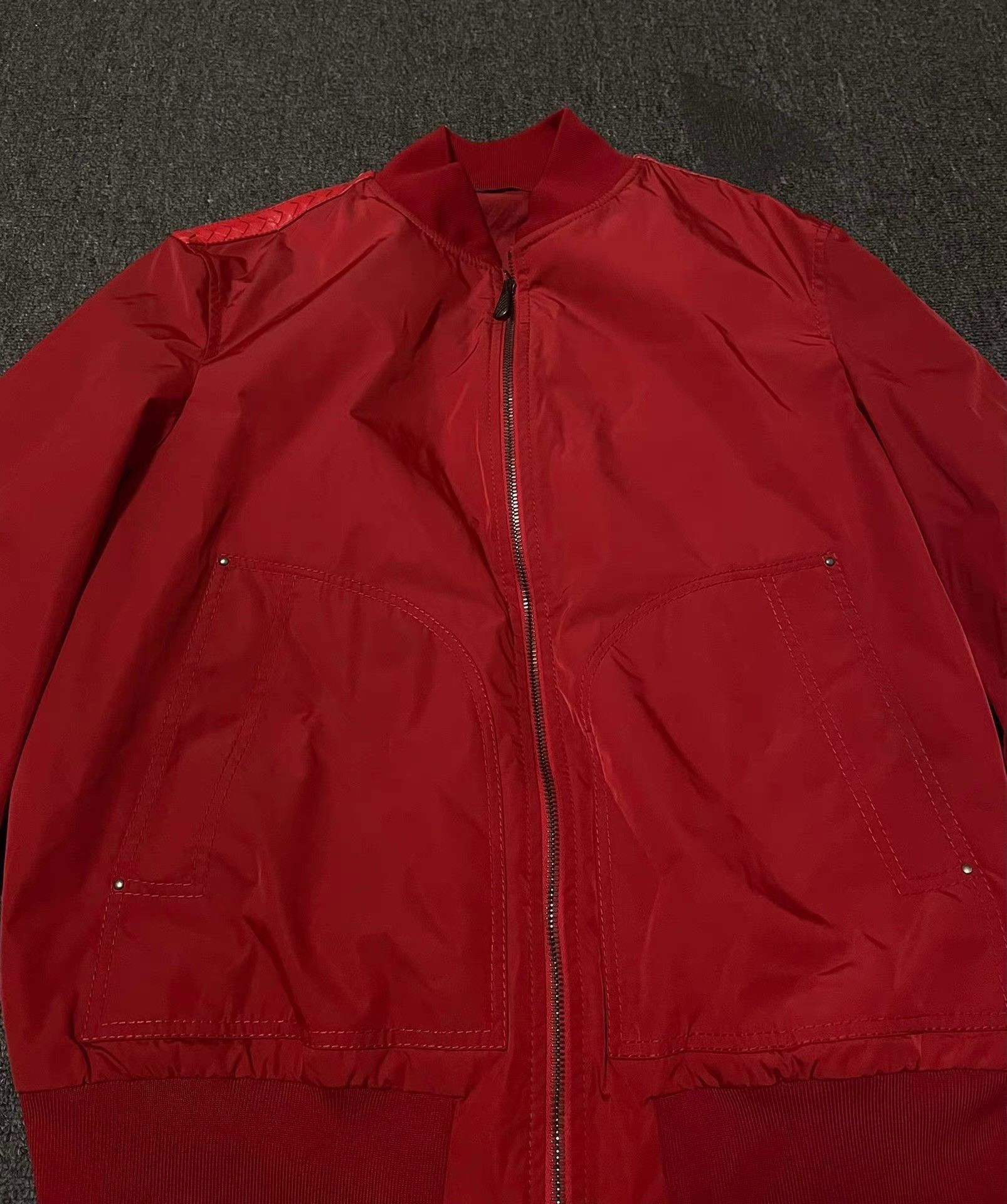 Bottega Veneta Red Bomber Jacket with Zip Closure - Size M Size US M / EU 48-50 / 2 - 2 Thumbnail
