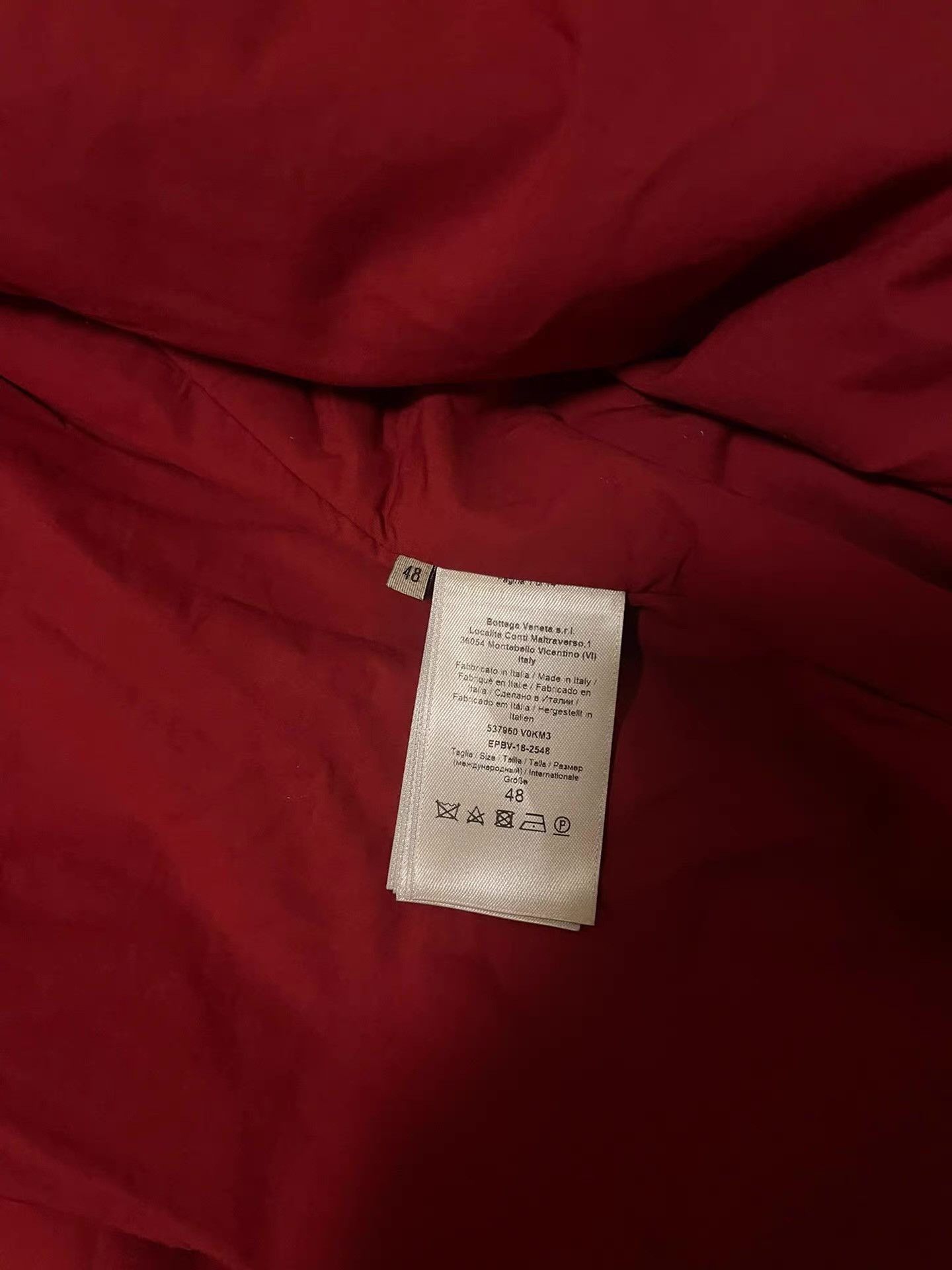 Bottega Veneta Red Bomber Jacket with Zip Closure - Size M Size US M / EU 48-50 / 2 - 7 Thumbnail