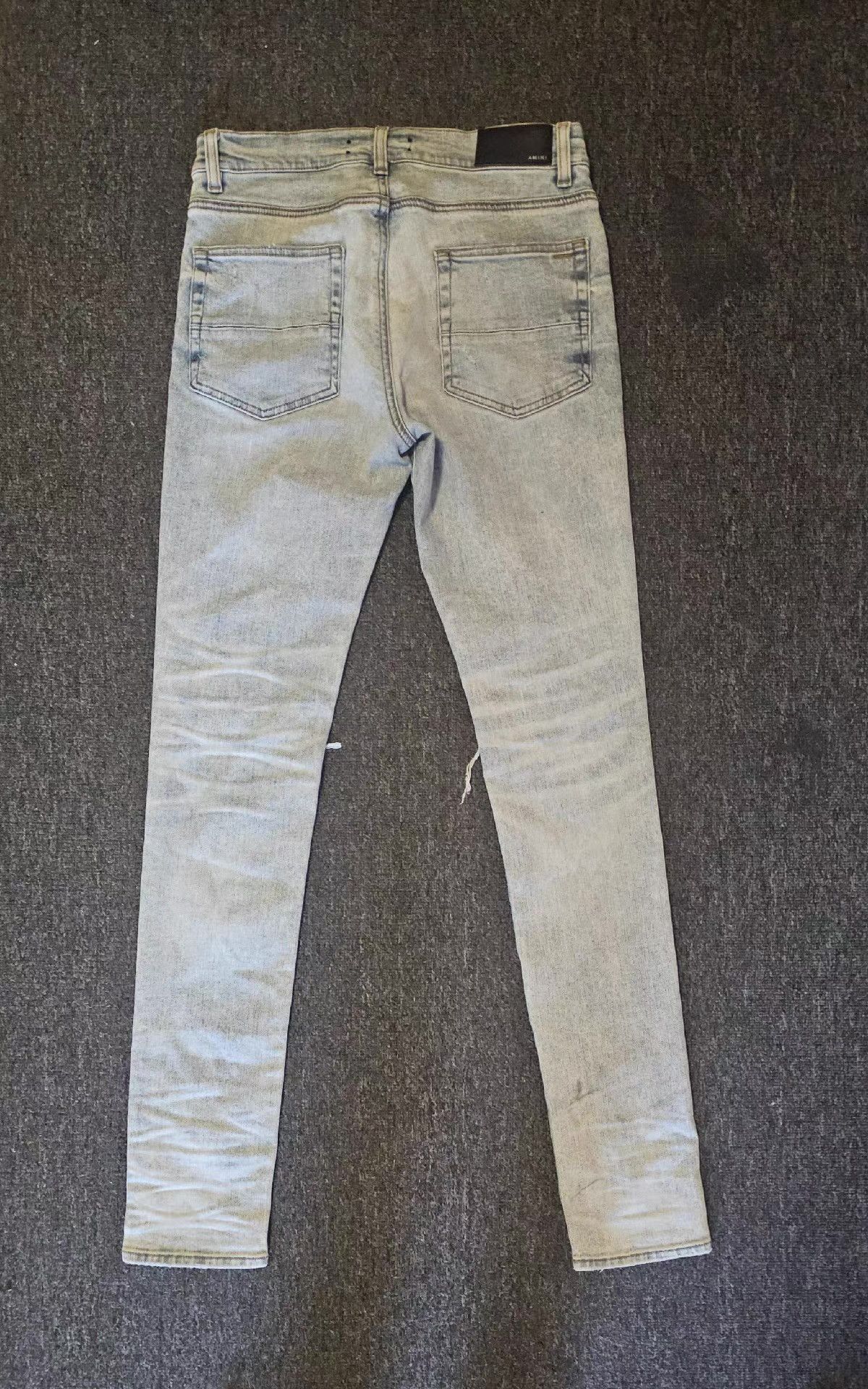 Amiri Blue Distressed Denim Jeans Size 34 Size US 34 / EU 50 - 4 Thumbnail
