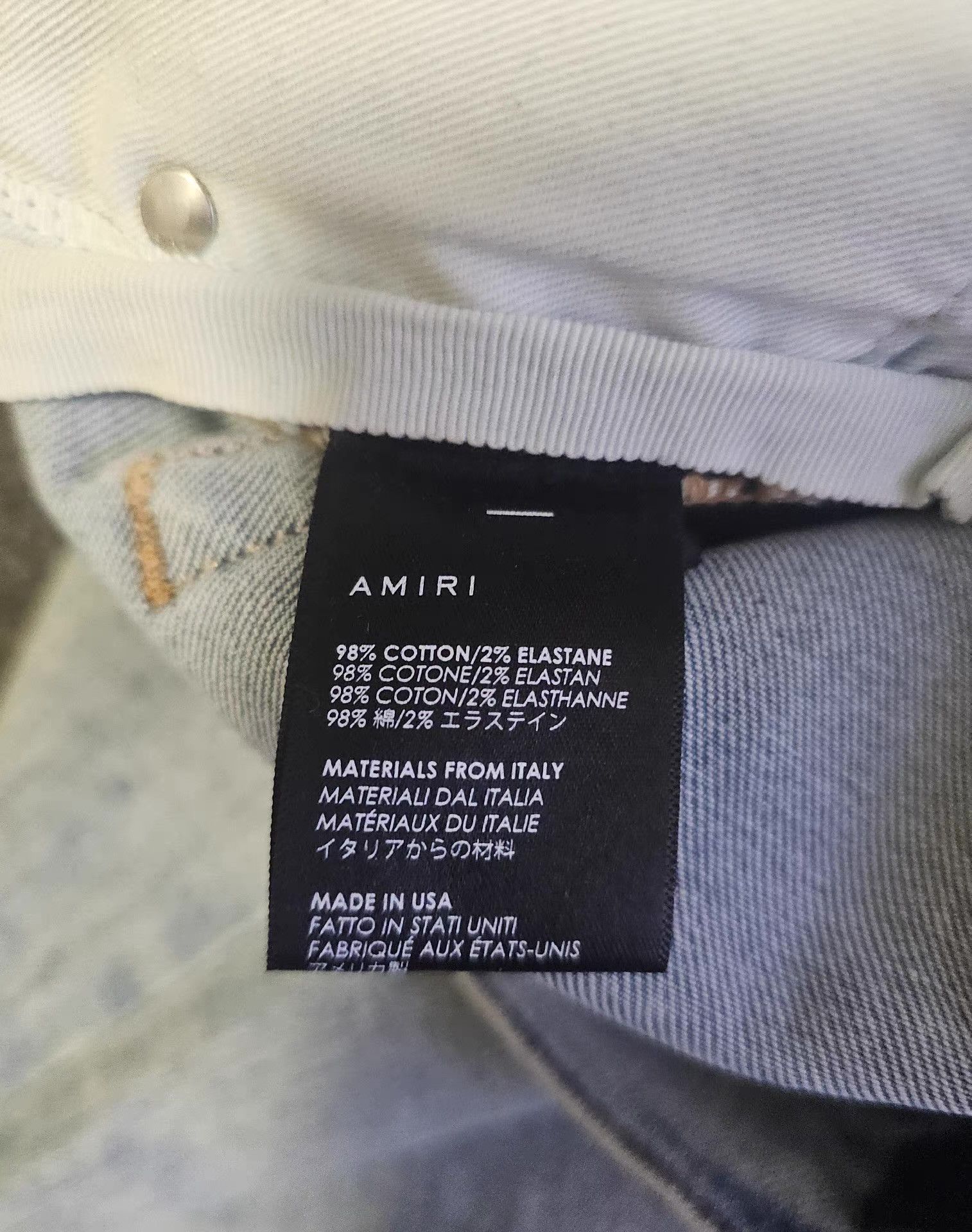 Amiri Blue Distressed Denim Jeans Size 34 Size US 34 / EU 50 - 6 Thumbnail