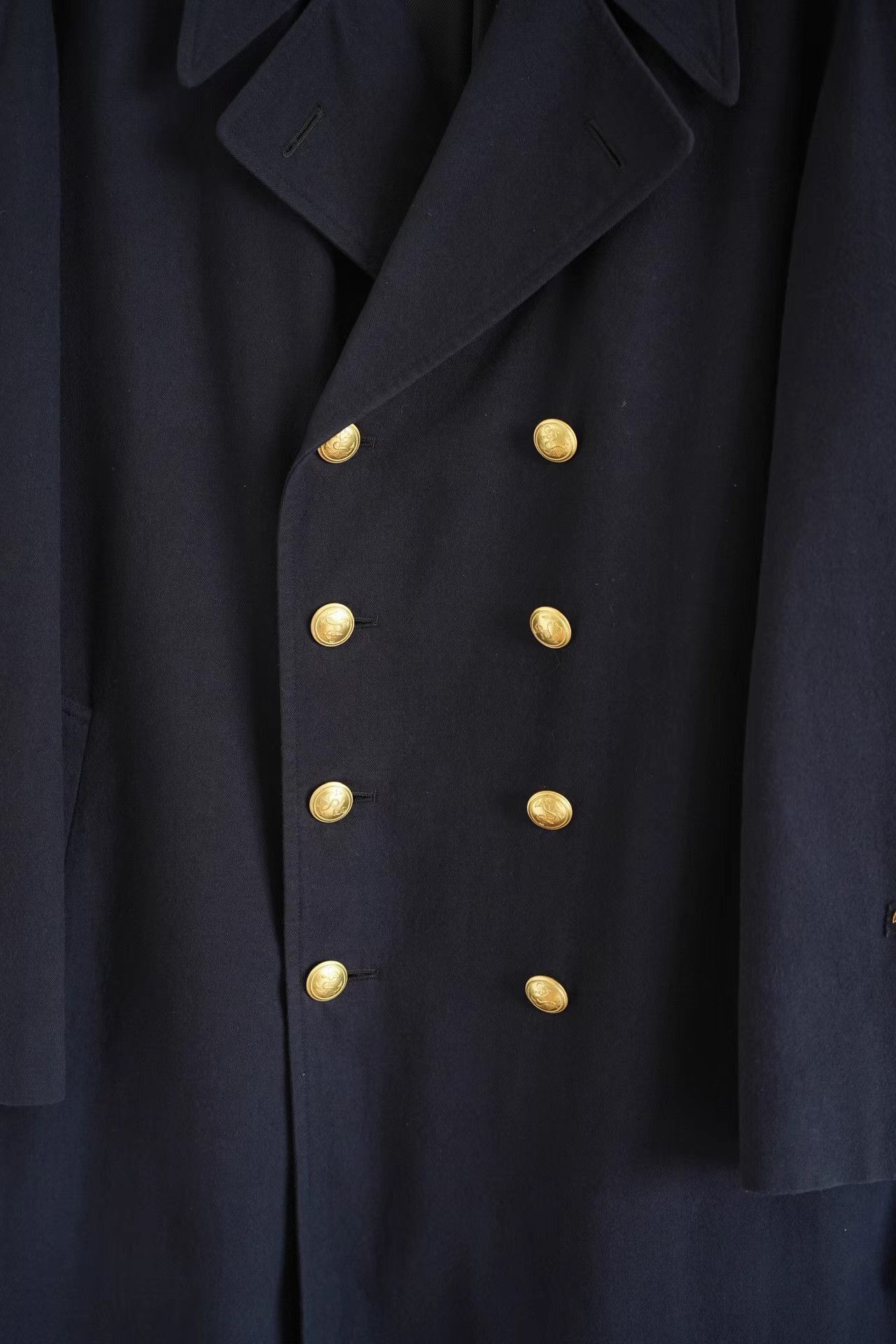 Yohji Yamamoto Blue Military-Style Long Coat Size US L / EU 52-54 / 3 - 3 Thumbnail