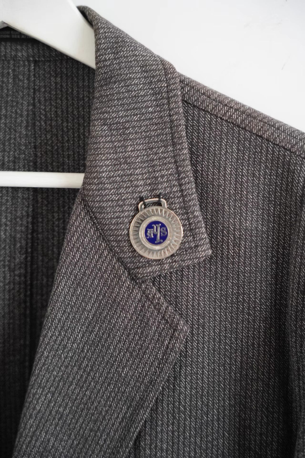 Yohji Yamamoto Gray Textured Blazer - Size L Size US L / EU 52-54 / 3 - 4 Thumbnail