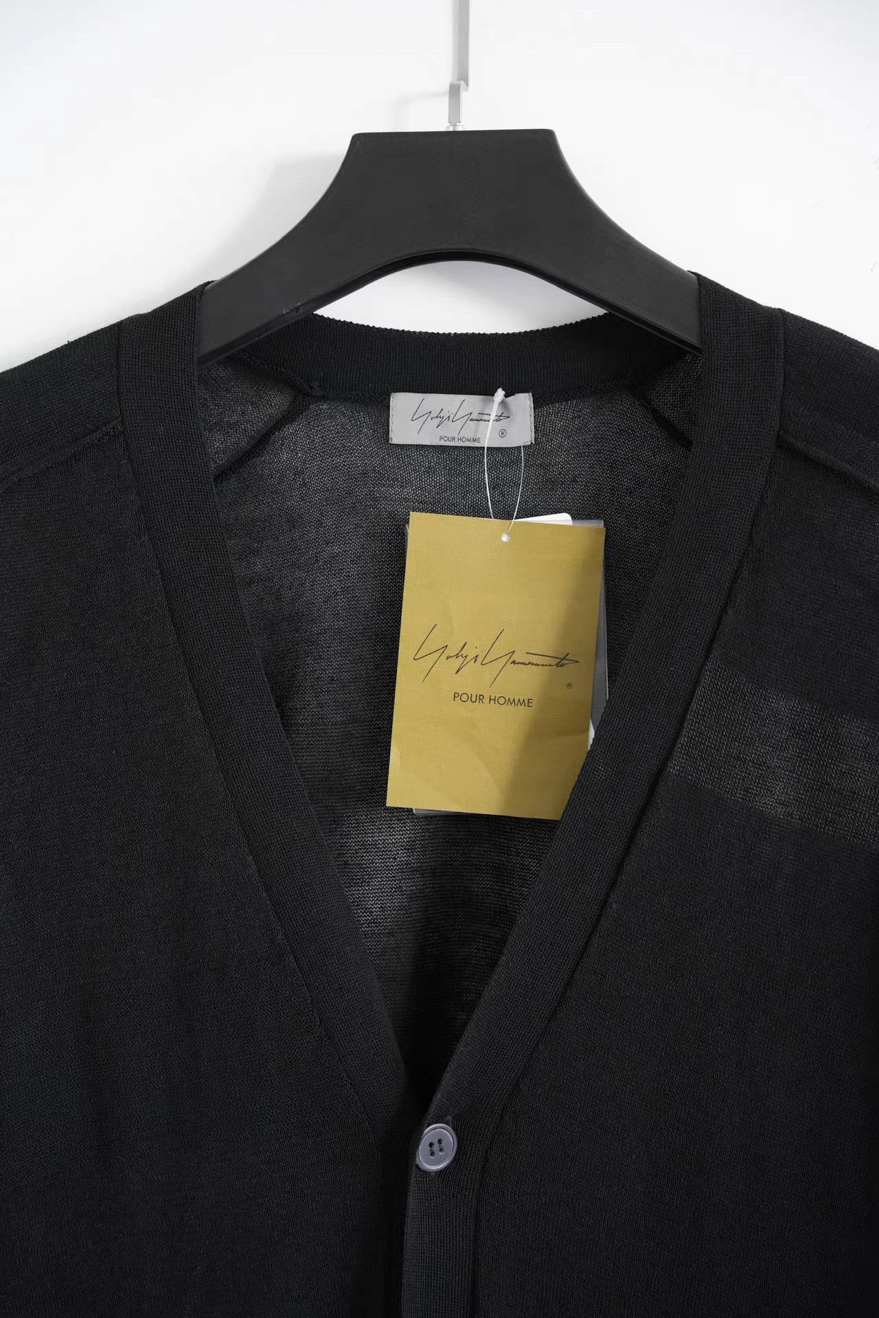 Yohji Yamamoto Black Long Sleeve Button-Front Cardigan with Pockets Size US L / EU 52-54 / 3 - 3 Thumbnail