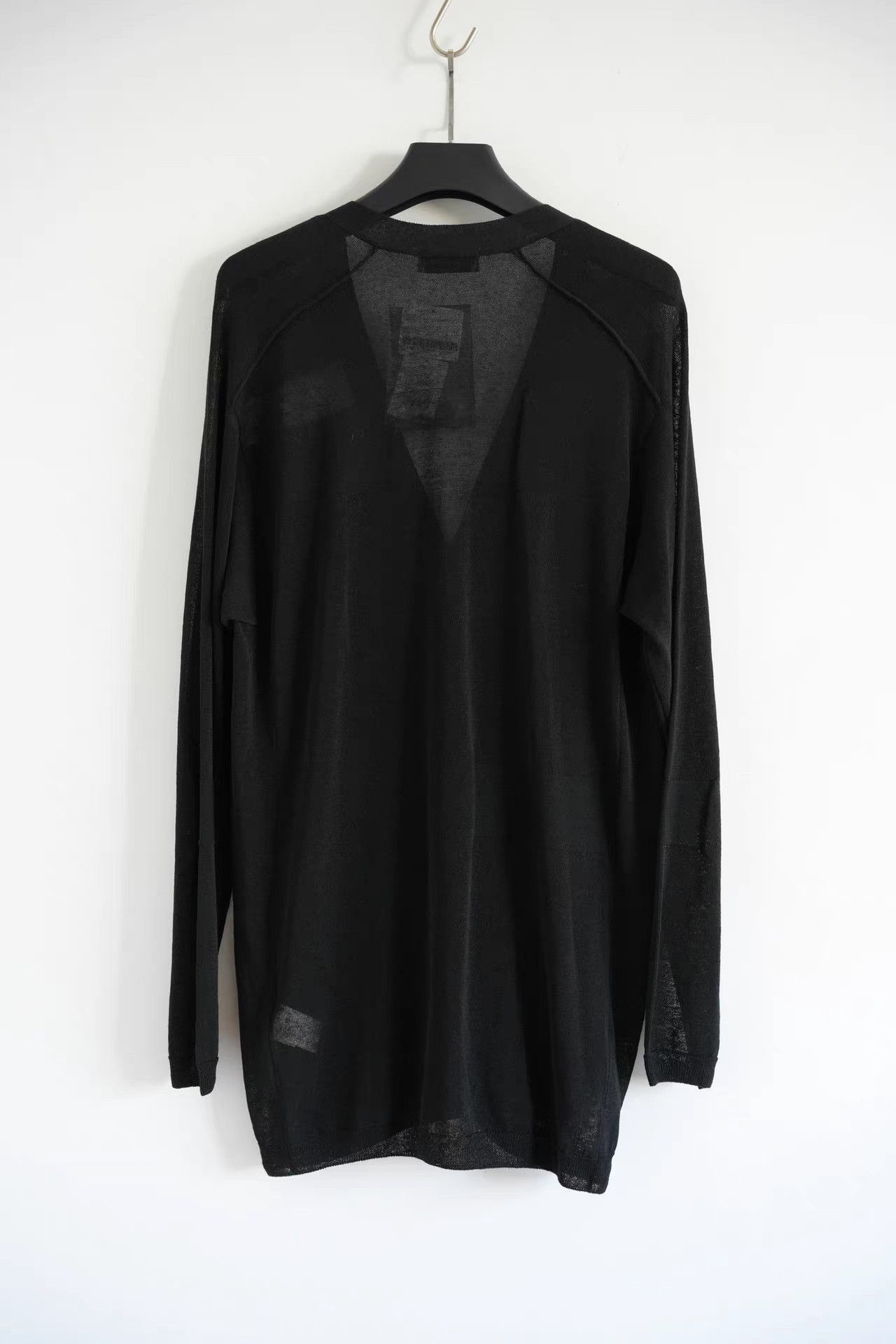 Yohji Yamamoto Black Long Sleeve Button-Front Cardigan with Pockets Size US L / EU 52-54 / 3 - 2 Thumbnail