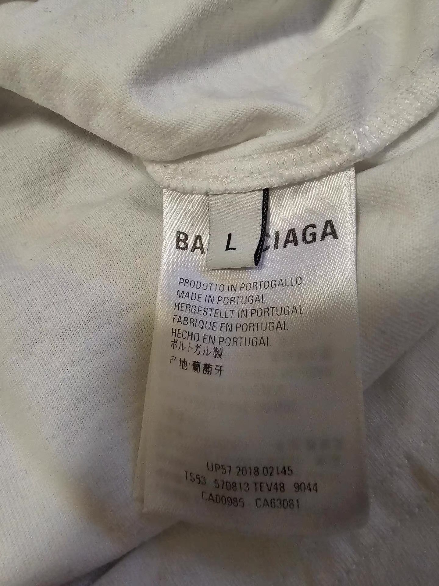 Balenciaga White Short-Sleeve Graphic T-Shirt - Size L Size US L / EU 52-54 / 3 - 5 Thumbnail