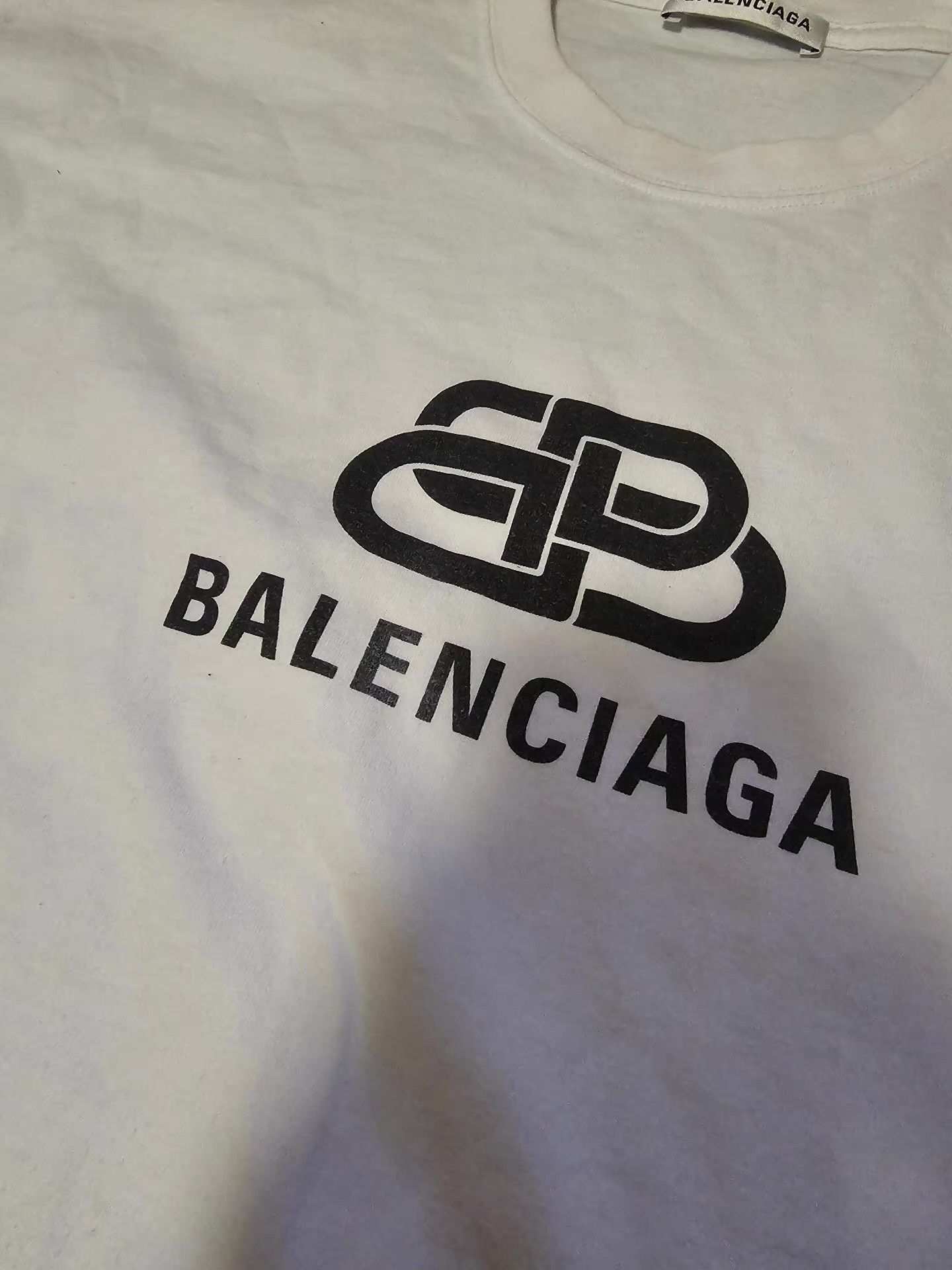 Balenciaga White Short-Sleeve Graphic T-Shirt - Size L Size US L / EU 52-54 / 3 - 2 Thumbnail